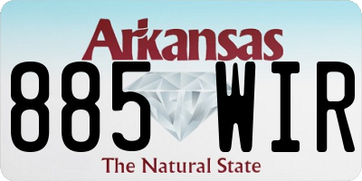AR license plate 885WIR