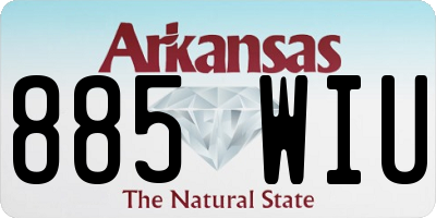 AR license plate 885WIU