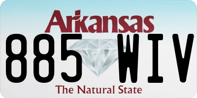 AR license plate 885WIV