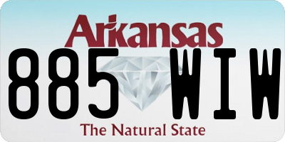 AR license plate 885WIW