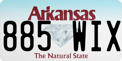 AR license plate 885WIX