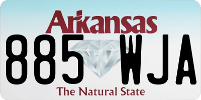 AR license plate 885WJA