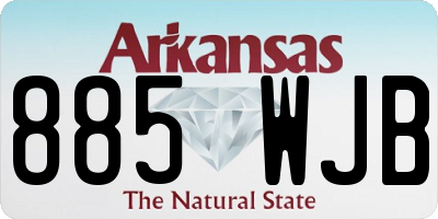 AR license plate 885WJB