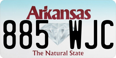 AR license plate 885WJC