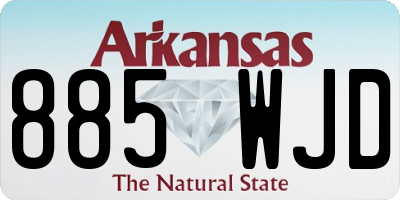 AR license plate 885WJD