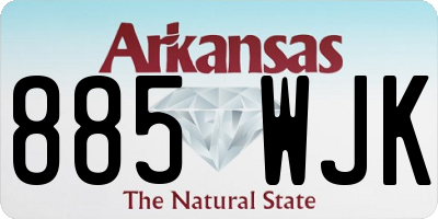 AR license plate 885WJK