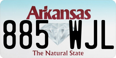 AR license plate 885WJL