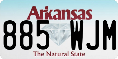 AR license plate 885WJM