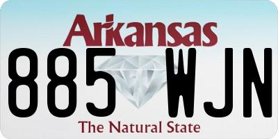 AR license plate 885WJN