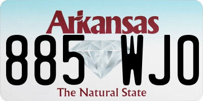 AR license plate 885WJO