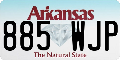 AR license plate 885WJP