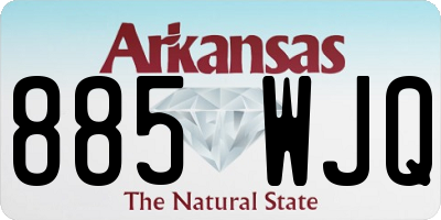 AR license plate 885WJQ