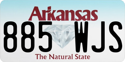 AR license plate 885WJS