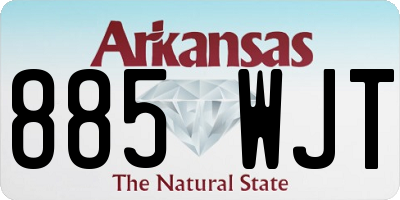 AR license plate 885WJT