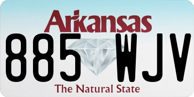 AR license plate 885WJV