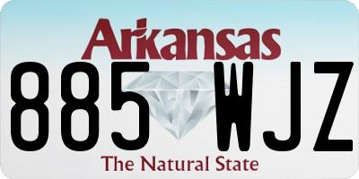 AR license plate 885WJZ