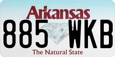 AR license plate 885WKB