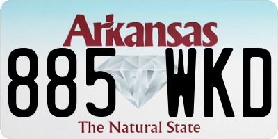AR license plate 885WKD
