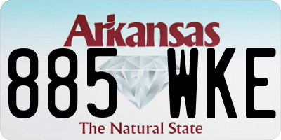 AR license plate 885WKE