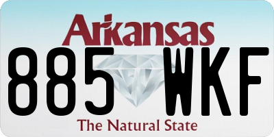 AR license plate 885WKF
