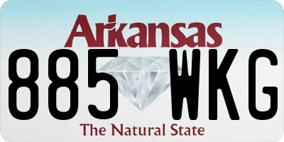 AR license plate 885WKG