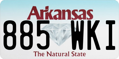 AR license plate 885WKI