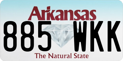AR license plate 885WKK