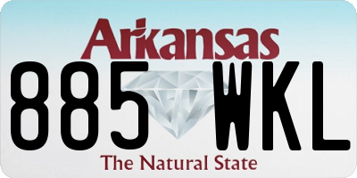 AR license plate 885WKL