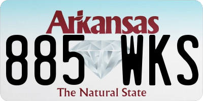 AR license plate 885WKS