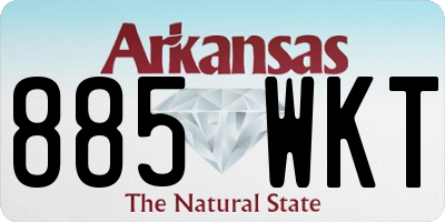 AR license plate 885WKT