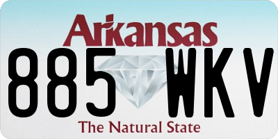AR license plate 885WKV
