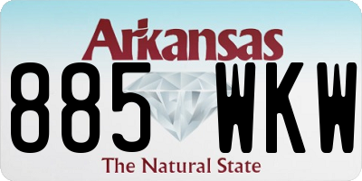 AR license plate 885WKW