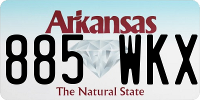 AR license plate 885WKX