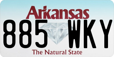 AR license plate 885WKY