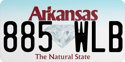 AR license plate 885WLB