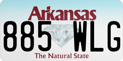 AR license plate 885WLG