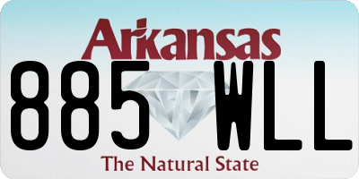 AR license plate 885WLL