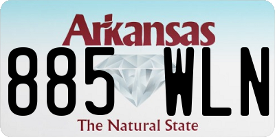 AR license plate 885WLN