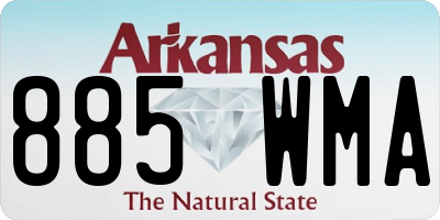 AR license plate 885WMA