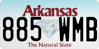 AR license plate 885WMB