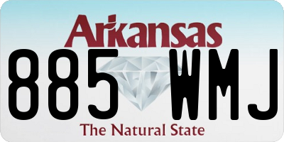 AR license plate 885WMJ