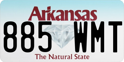 AR license plate 885WMT
