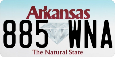 AR license plate 885WNA