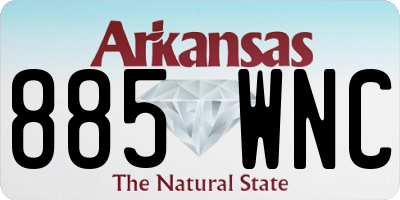 AR license plate 885WNC