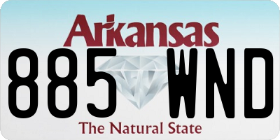 AR license plate 885WND