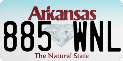 AR license plate 885WNL