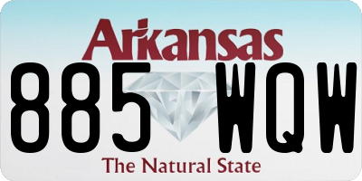 AR license plate 885WQW