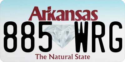 AR license plate 885WRG