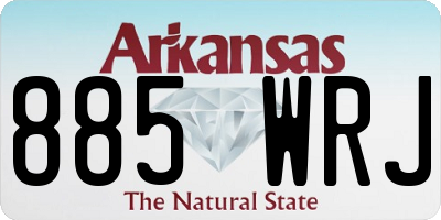 AR license plate 885WRJ