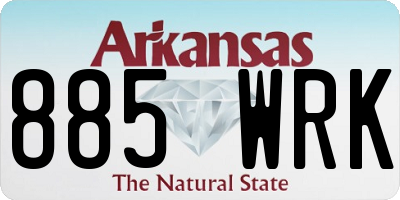 AR license plate 885WRK